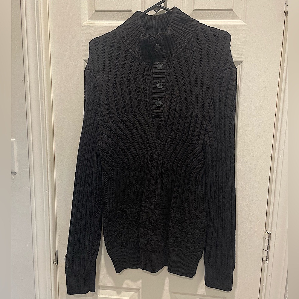 Calvin Klein black knitted sweater for women. Size Large